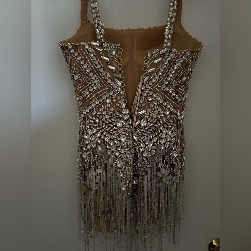 Corset Dress With Crystals & Stones - Picture 4 of 5